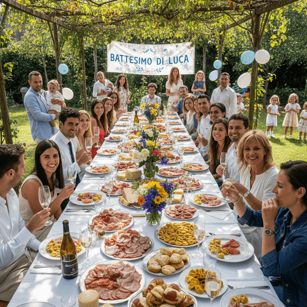 Festa di battesimo con catering valenti carni