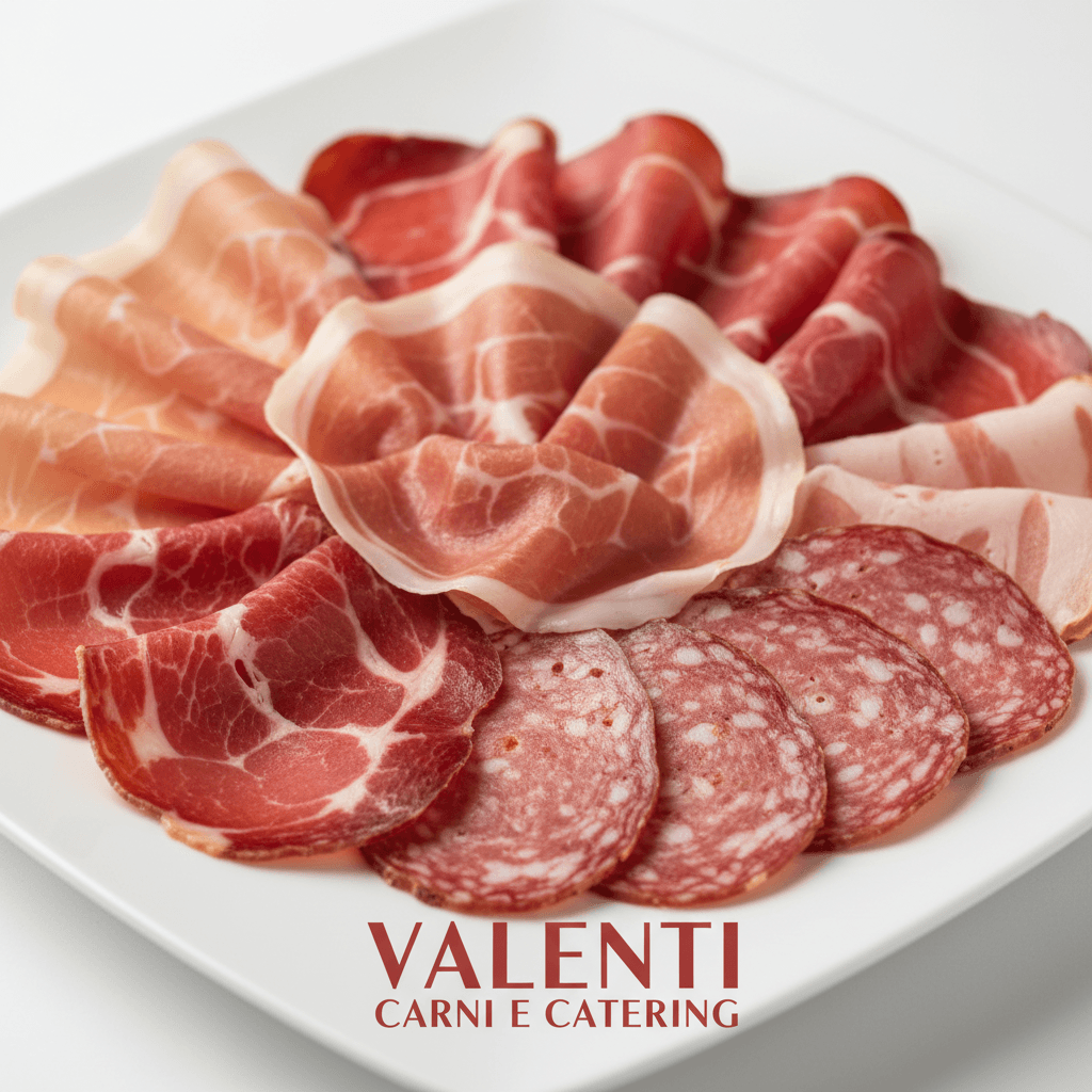 Dettaglio affettati di qualità per catering matrimoni