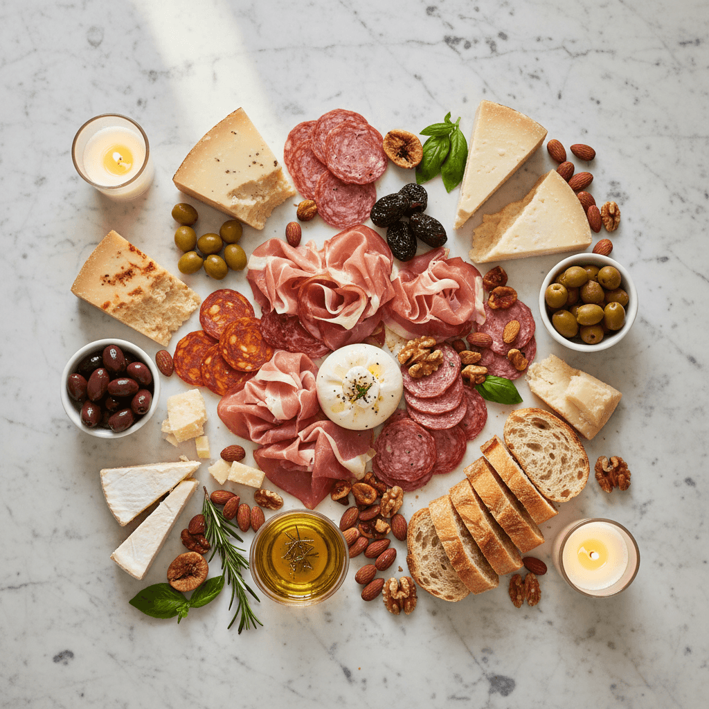Buffet di salumi e formaggi per aperitivo