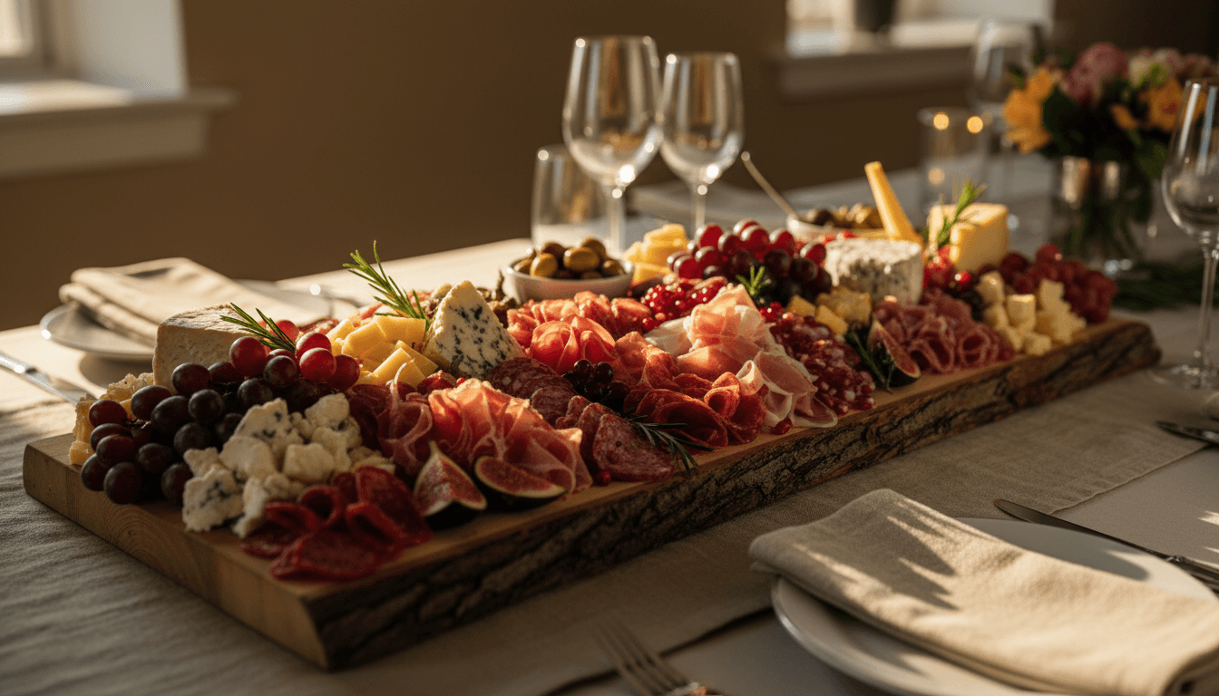 Tavola di carni e formaggi artigianali curata per evento speciale